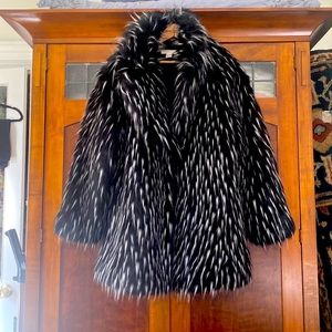 Stunning faux fur long jacket/short coat